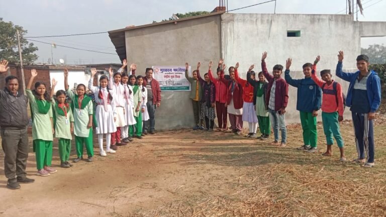 School children at an awareness rally