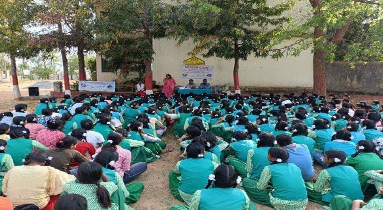 Students at an awareness programme