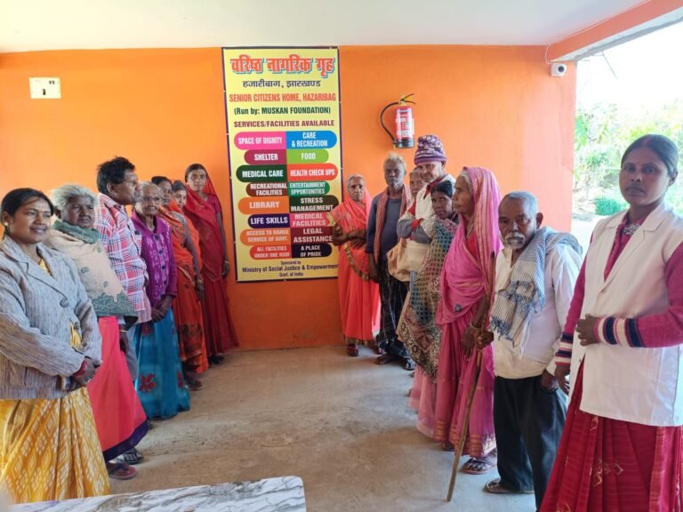 Residents at the Senior Citizen Home